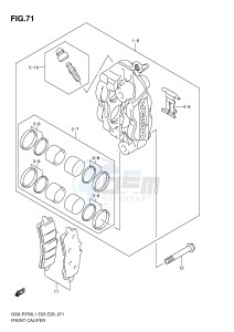 GSX-R750 (E3) drawing FRONT CALIPER