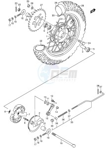 JR50 (P3-P28) drawing REAR WHEEL