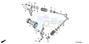 CRF50F9 Europe Direct - (ED) drawing CAMSHAFT/VALVE