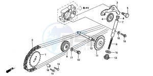 XR50R drawing CAM CHAIN/TENSIONER