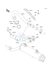 KSF 250 A [MOJAVE 250] (A15-A18) [MOJAVE 250] drawing MUFFLER-- S- -