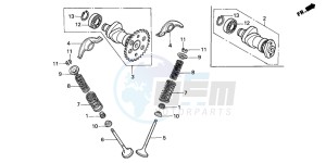 CH125 SPACY 125 drawing CAMSHAFT/VALVE