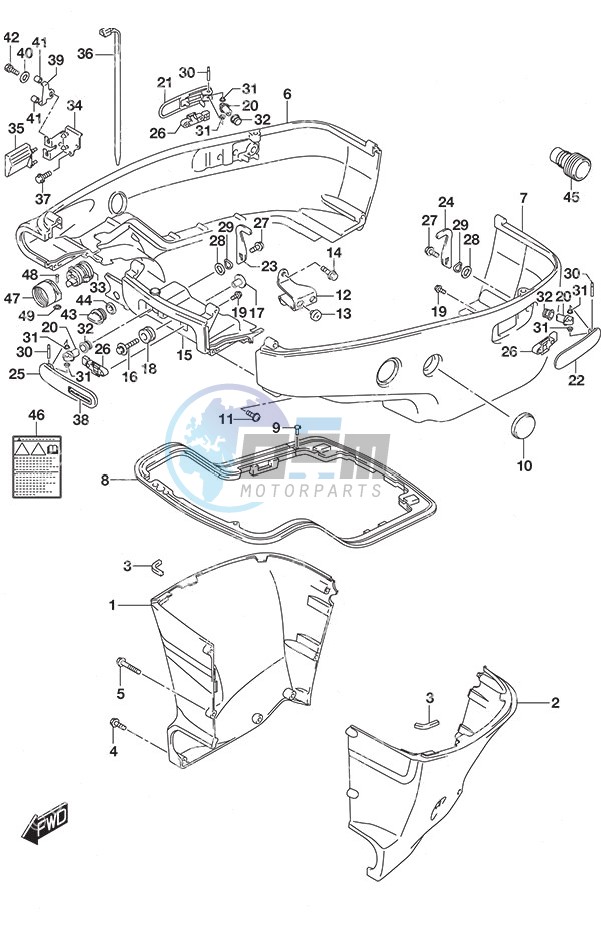 Side Cover SS Model w/Transom (L)