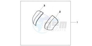 XL1000VA9 Ireland - (EK / ABS) drawing PANNIER SCUFF PAD SET A