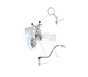 WR F 450 drawing MIRROR EURO KIT