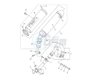 YZ F 450 drawing EXHAUST