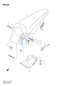 RM85 (P03) drawing REAR FENDER (RM85L2 P03)