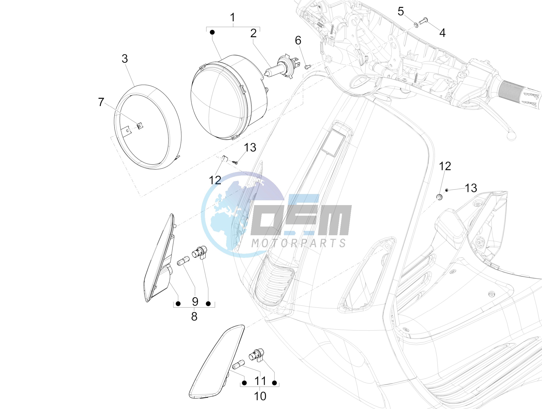 Front headlamps - Turn signal lamps