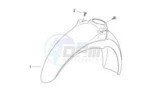 Scarabeo 50 2t (eng. Minarelli) drawing Front body VI - Front mudguard