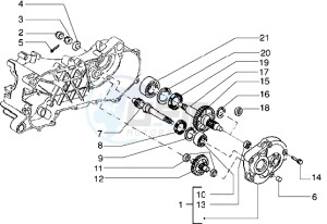 Runner 50 drawing Rear wheel shaft