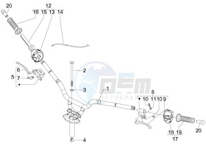 Stalker 50 Naked (UK) UK drawing Handlebars - Master cilinder