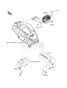 JET SKI ULTRA 250X JT1500B8F FR drawing Meters