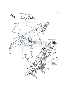 1400GTR ABS ZG1400EGF FR GB XX (EU ME A(FRICA) drawing Front Fender(s)