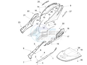 Fly 50 4t 4v drawing Side cover - Spoiler