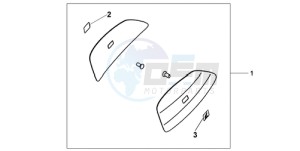 XL700V9 UK - (E / MKH SPC) drawing 29L PANNIER COLOUR PANEL SET SHASTA WHITE