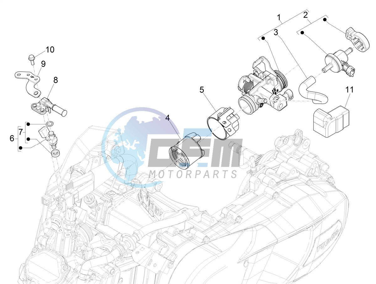 Throttle body - Injector - Induction joint