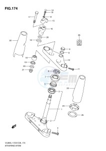 VL800 (E3-E28) VOLUSIA drawing STEERING STEM (VL800L1 E3)