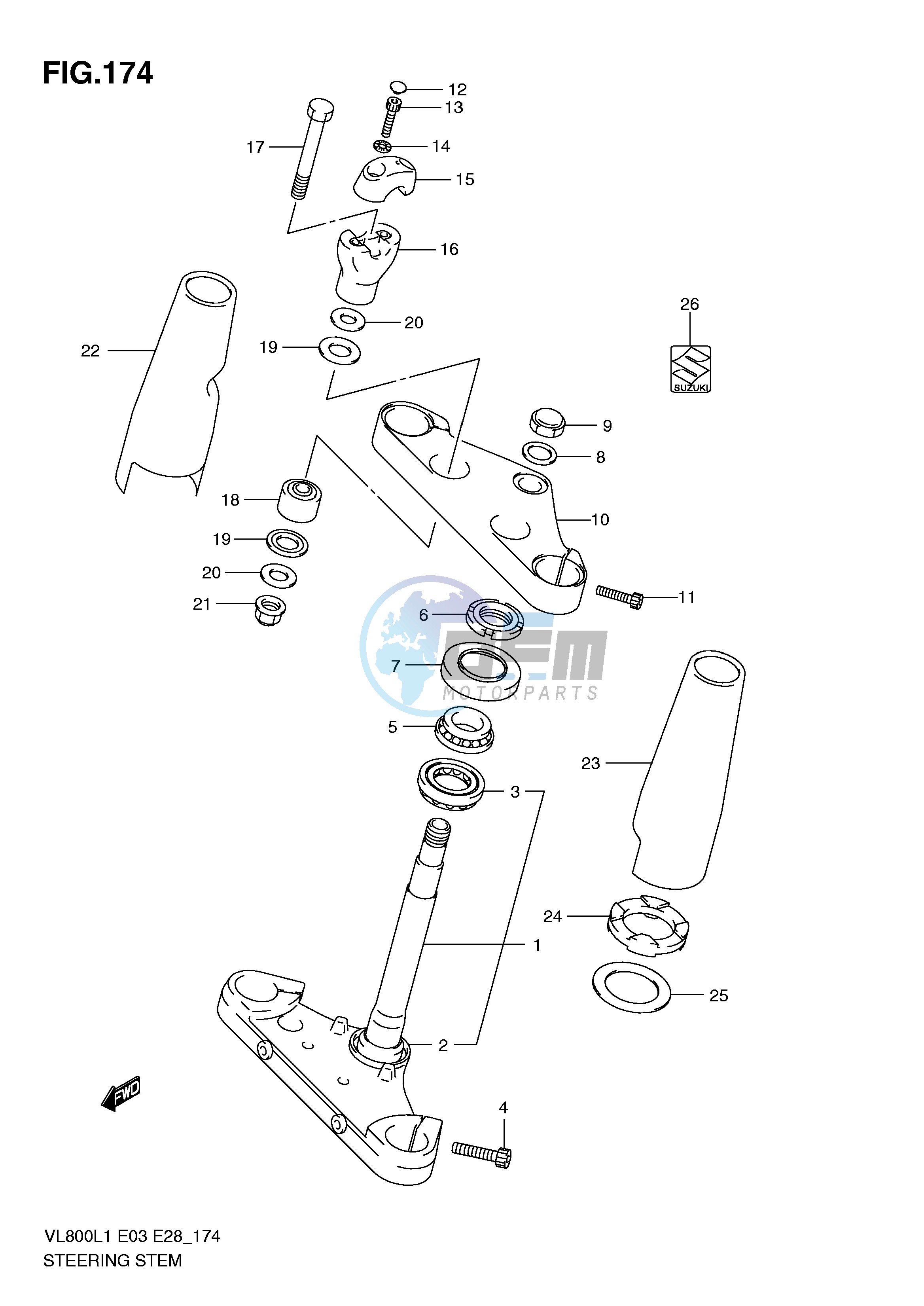 STEERING STEM (VL800L1 E3)