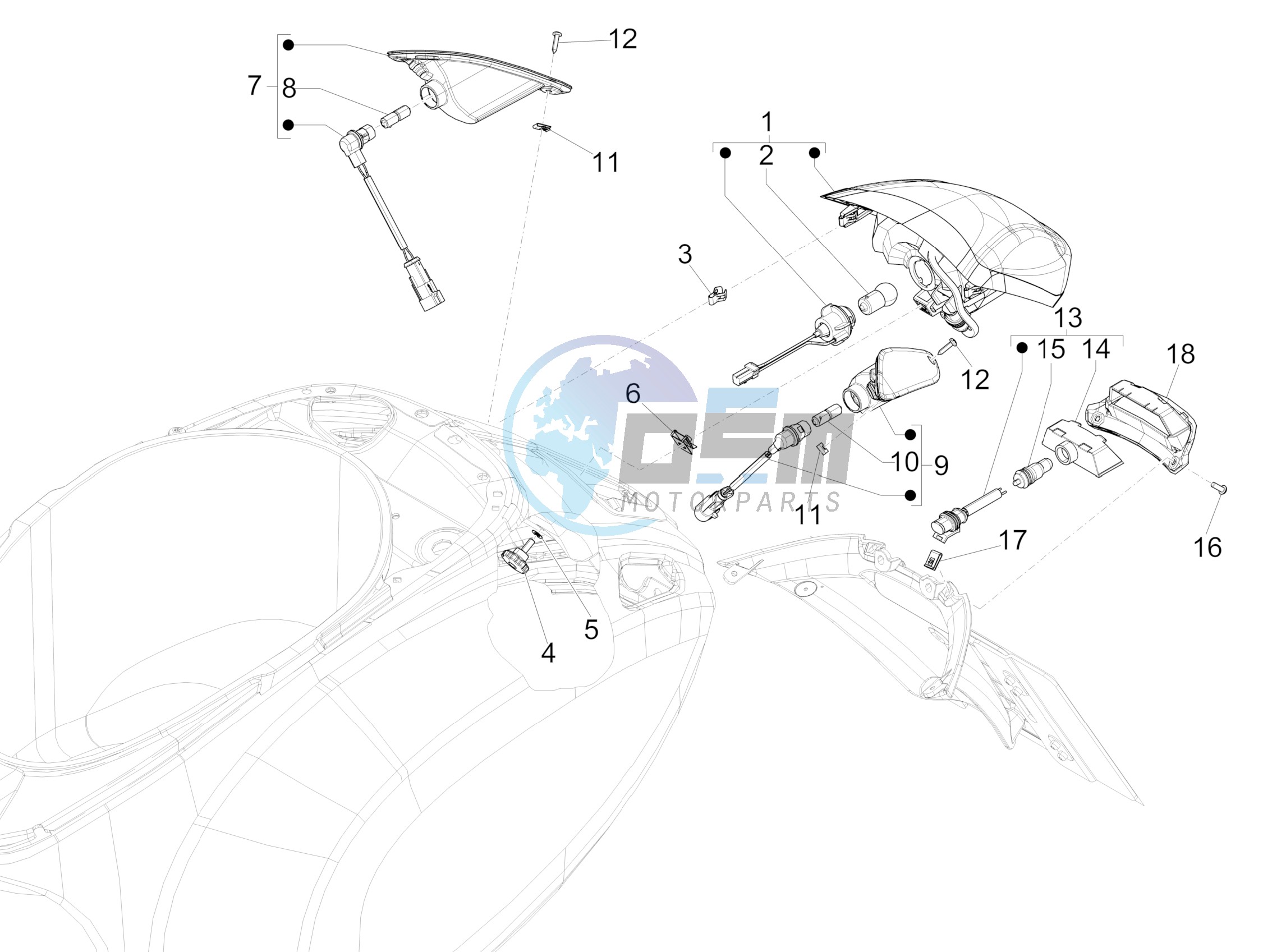 Rear headlamps - Turn signal lamps