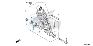 CB600FAD Hornet - CB600F ABS England - (3ED) drawing REAR CUSHION