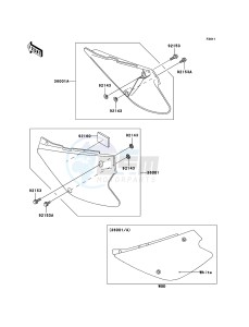 KX85_/_KX85_II KX85ABF EU drawing Side Covers