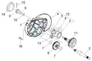 Liberty 50 4t RST ptt (E) Spain drawing Rear wheel shaft