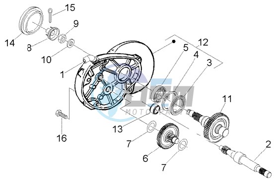 Rear wheel shaft