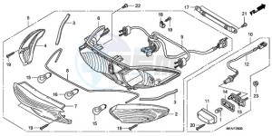 CBF1000A9 France - (F / ABS CMF) drawing REAR COMBINATION LIGHT