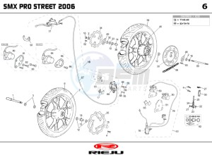 SMX PRO STREET 50 drawing WHEEL - BRAKES