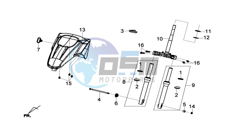 YOKE / FRONT FORK / STEERING HEAD BEARING