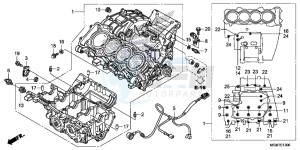 CB600FAD Hornet - CB600F ABS England - (3ED) drawing CRANKCASE