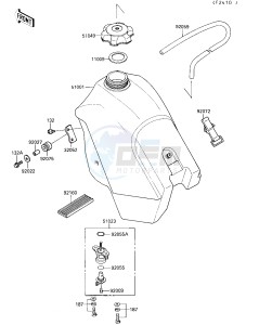 KX 250 G [KX250] (G1-G3) [KX250] drawing FUEL TANK