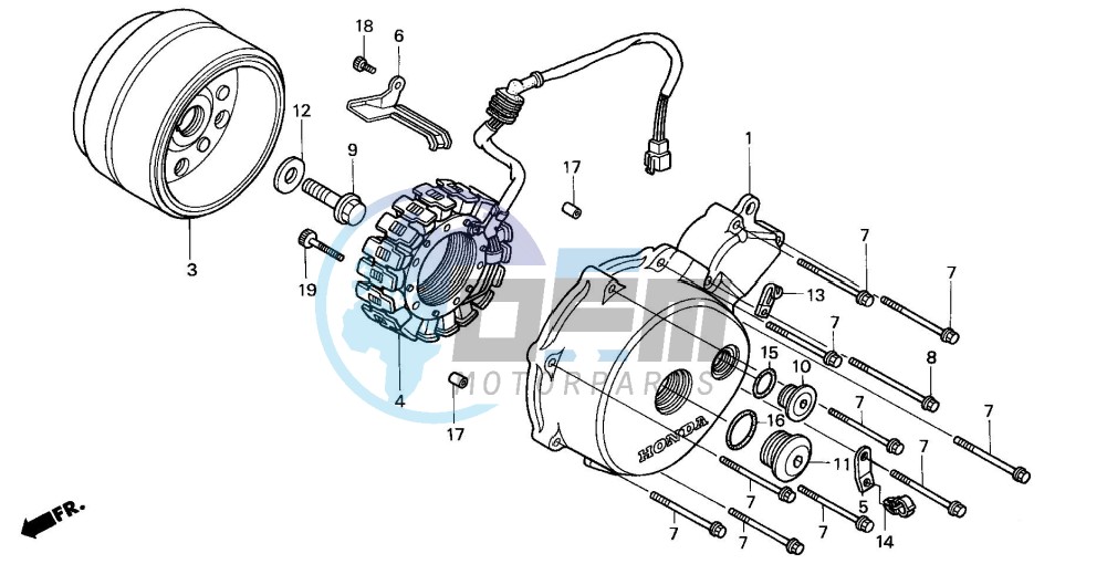 LEFT CRANKCASE COVER/ GENERATOR