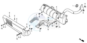 SH50D drawing EXHAUST MUFFLER