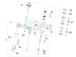 Fly 150 4T 3V ie (USA) drawing Fork/steering tube - Steering bearing unit