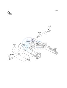 VN 1600 E [VULCAN 1600 CLASSIC] (6F) E6F drawing SWINGARM