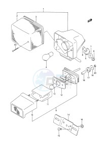 TS200R (E28) drawing TAIL LAMP