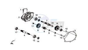 GTS 300i ABS drawing CRANKCASE - DRIVE SHAFT