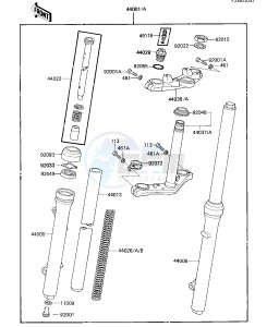 KX 60 B [KX60] (B1-B4) [KX60] drawing FRONT FORK