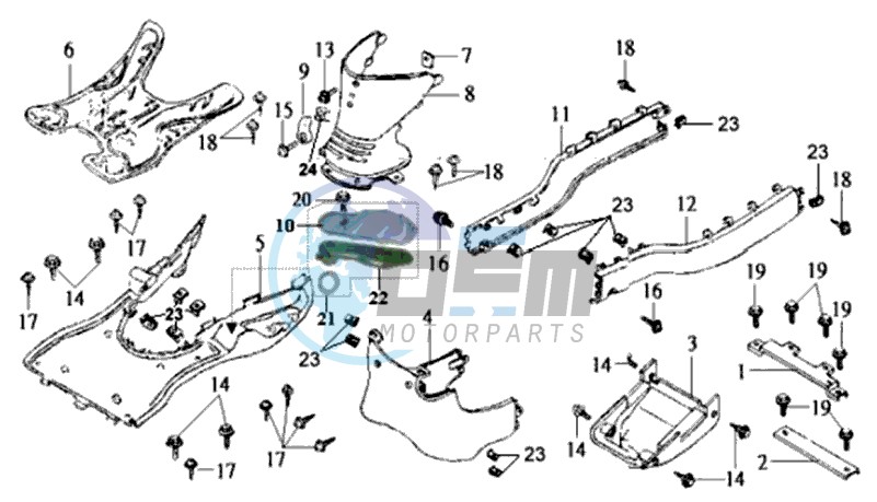 FOOTREST / LOWER COWLING