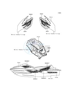 JET SKI ULTRA LX JT1500KEF EU drawing Decals(Ebony)