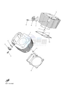 XVS950CR XVS950 CAFE RACER XV950 RACER 60TH ANNIV. (B33E) drawing CYLINDER