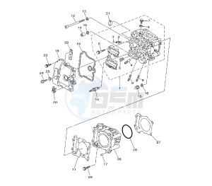 YP MAJESTY ABS 400 drawing CYLINDER