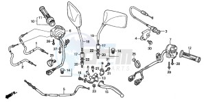 CBF600N drawing HANDLE LEVER/SWITCH/CABLE (CBF600S6/SA6/N6/NA6)