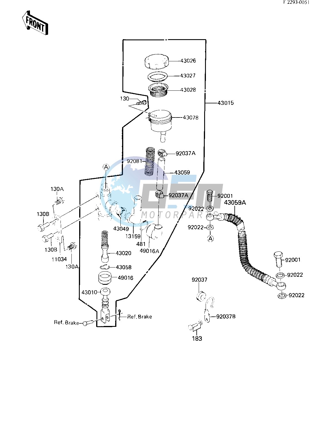 REAR MASTER CYLINDER -- 84 A1- -