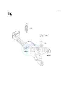 KX 500 E [KX500] (E10-E14) [KX500] drawing BRAKE PEDAL