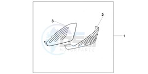 XL1000VA9 UK - (E / ABS MKH) drawing PANNIER SCUFF PAD SET B