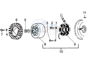 ET2 INIEZIONE 50 drawing Flywheel magneto