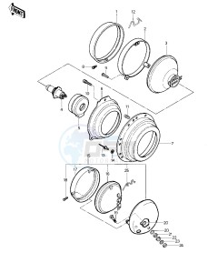 KZ 1000 P [POLICE 1000] (P1-P5) [POLICE 1000] drawing HEADLIGHT_PURSUIT LIGHT