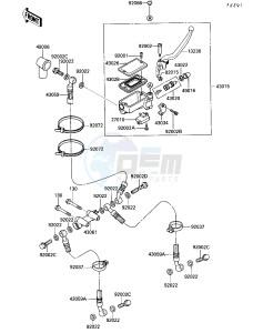 ZX 1000 B [NINJA ZX-10] (B3) [NINJA ZX-10] drawing FRONT MASTER CYLINDER